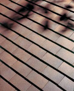 Brown heather sand faced clay roof tiles